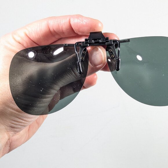 Vintage Aviator sun shade clip-on sunglasses fronts - Picture 2 of 10